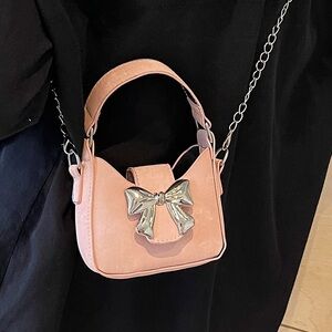Unbranded Pink Mini Bow Crossbody Bag